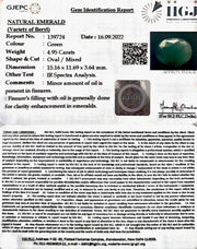 4.95//CT Natural Panna Stone with Govt. Lab Certified-(4551)